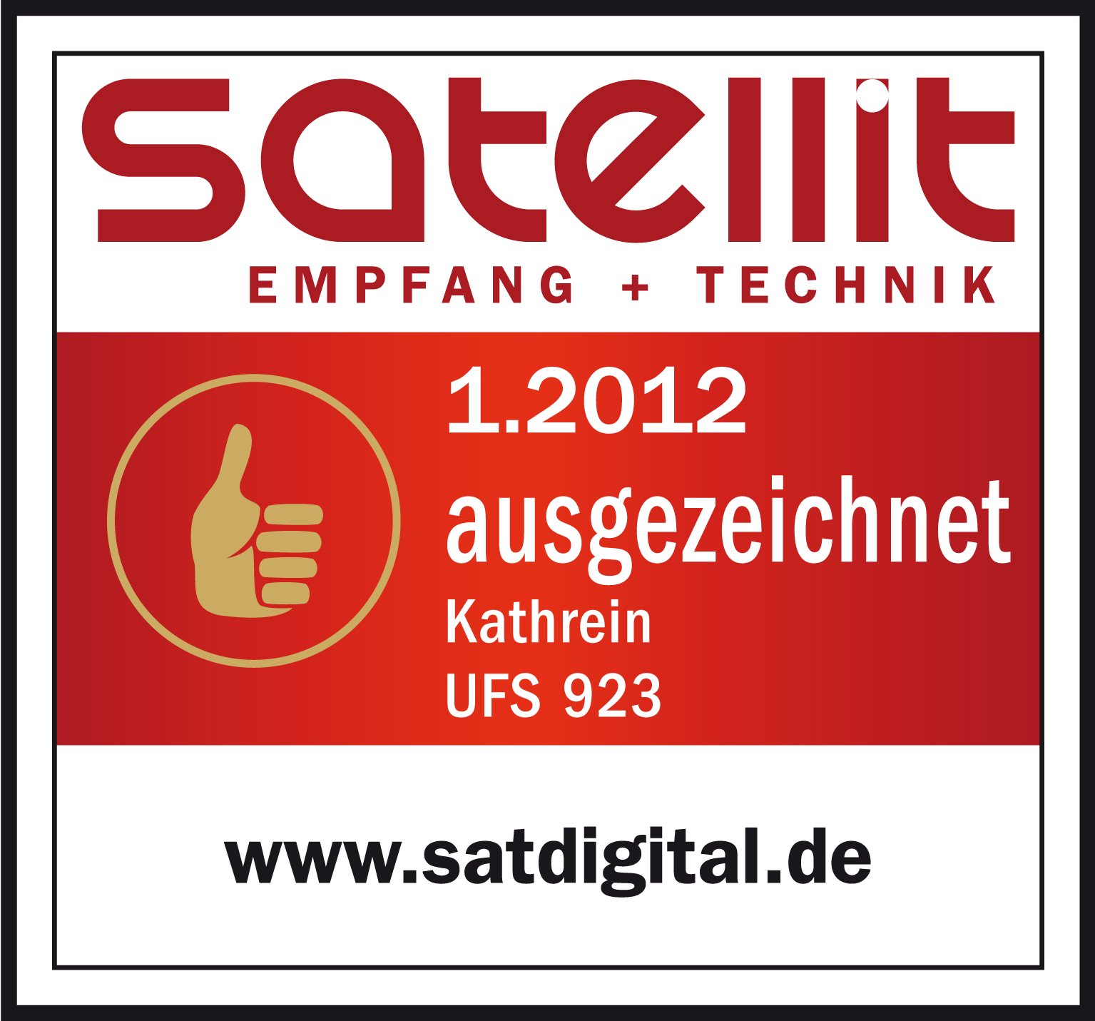 Kathrein UFS923Sw/1000GB Twin-HDTV Digitalreceiver mit Festplatte 1000GB (DVB-S, CI+, USB 2.0) schwarz