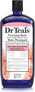 Dr Teal's Restore & Replenish Pure Epsom Salt & Essential Oils Pink Himalayan Foaming Bath 34 oz