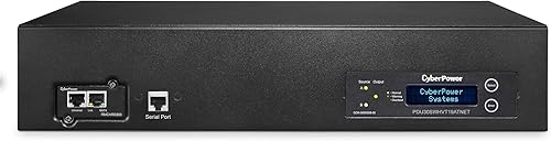 CyberPower PDU30SWHVT19ATNET PDU ATS conmutada, 200 - 240V30A (Derado a 24A), 19 tomacorrientes, tarjeta de red preinstalada, montaje en rack de 2U