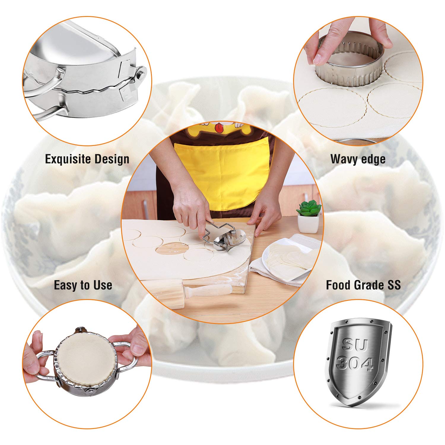 Amazon.com: WEST LIGHT 餃子機,WEST LIGHT 10 件Empanada Press 用於