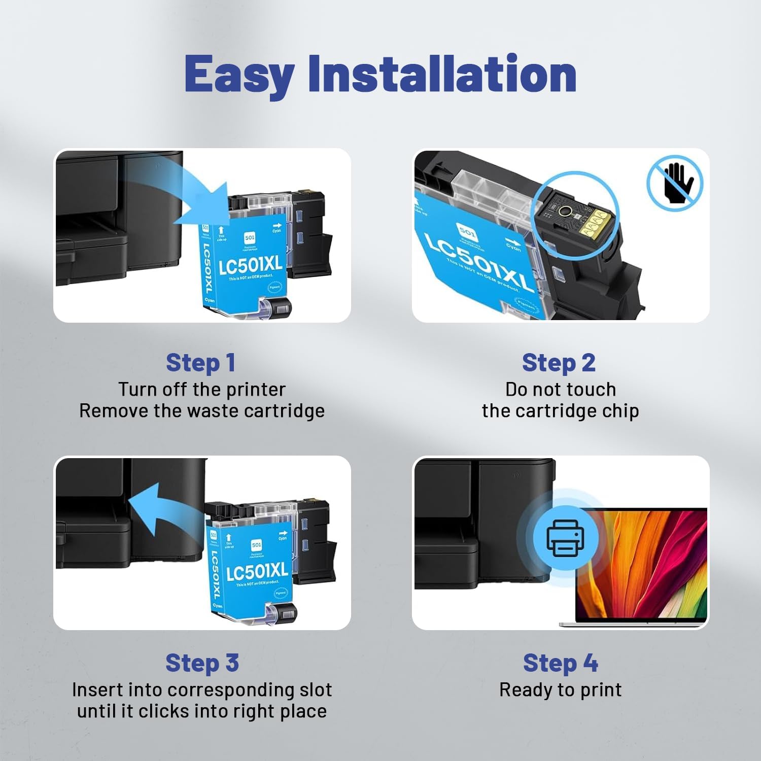 LC501XL Ink Cartridges Compatible for Brother LC501 XL Ink Cartridges image 4