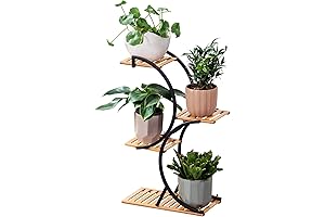 4-Tier Bamboo Plant Stand Rack for Indoor/Outdoor