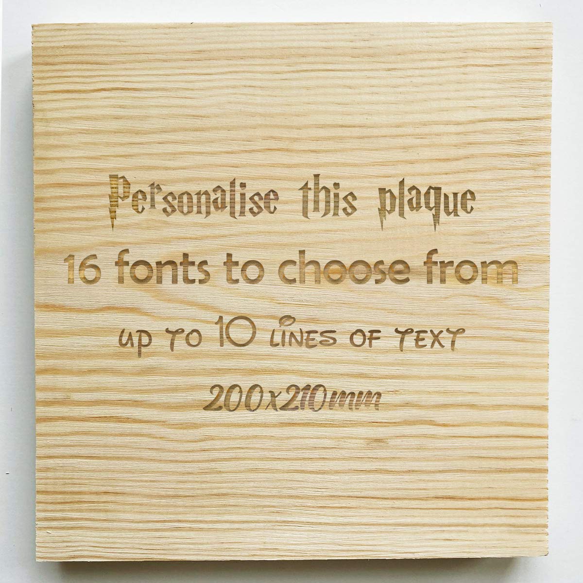 Cutncraft Designs Personalised Large Wooden Sign Plaque Custom Made Wall Door Decor Idea 20 x 21 x 2cm (7.9"x8.2"x0.8")