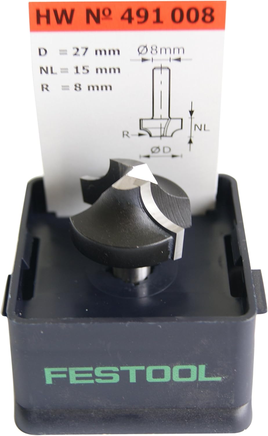 Festool 491008 Plunge ovolo Bit HW 27mm R8 Edge Treatment And