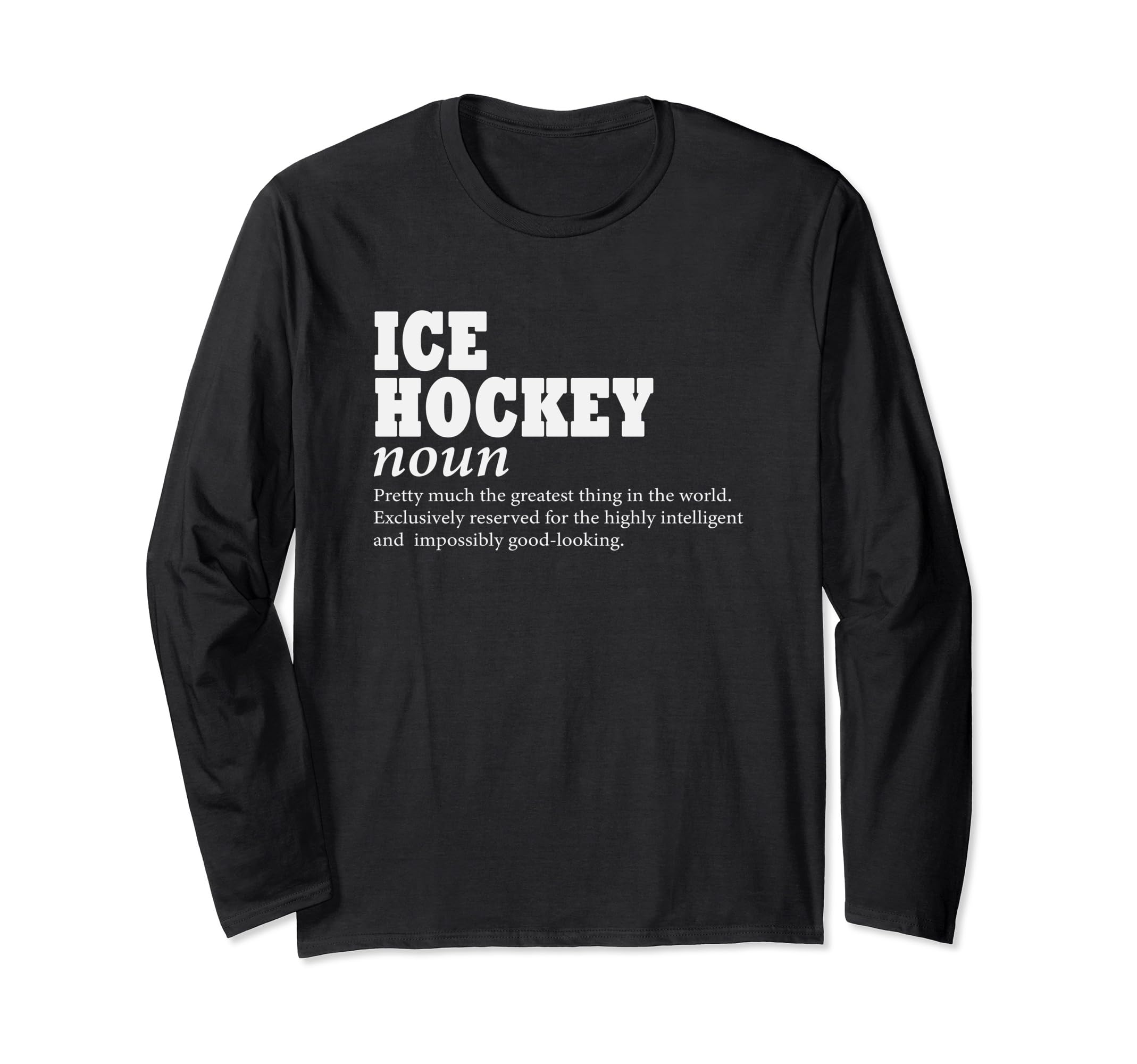 Ice Hockey Definition Deking Funny Hockey Player Long Sleeve T-Shirt