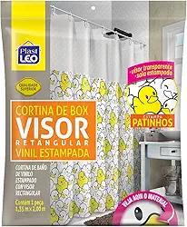 Cortina para Box PATINHOS Visor Cristal (1,35x2,00m) | Plast Leo (Ref.: 623-N)
