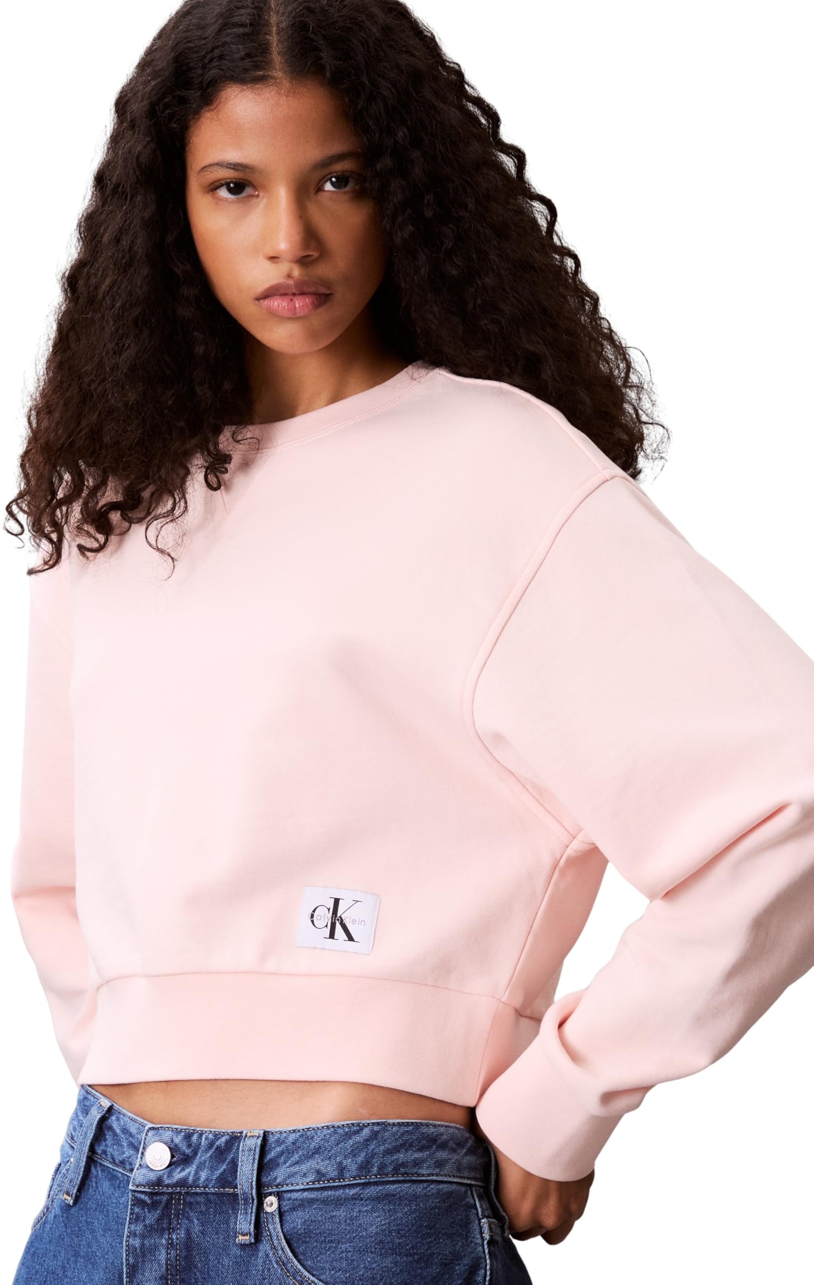Calvin Klein Bluzy Kobiety A - Crppd Bdg Lg Swt Lv047c911g