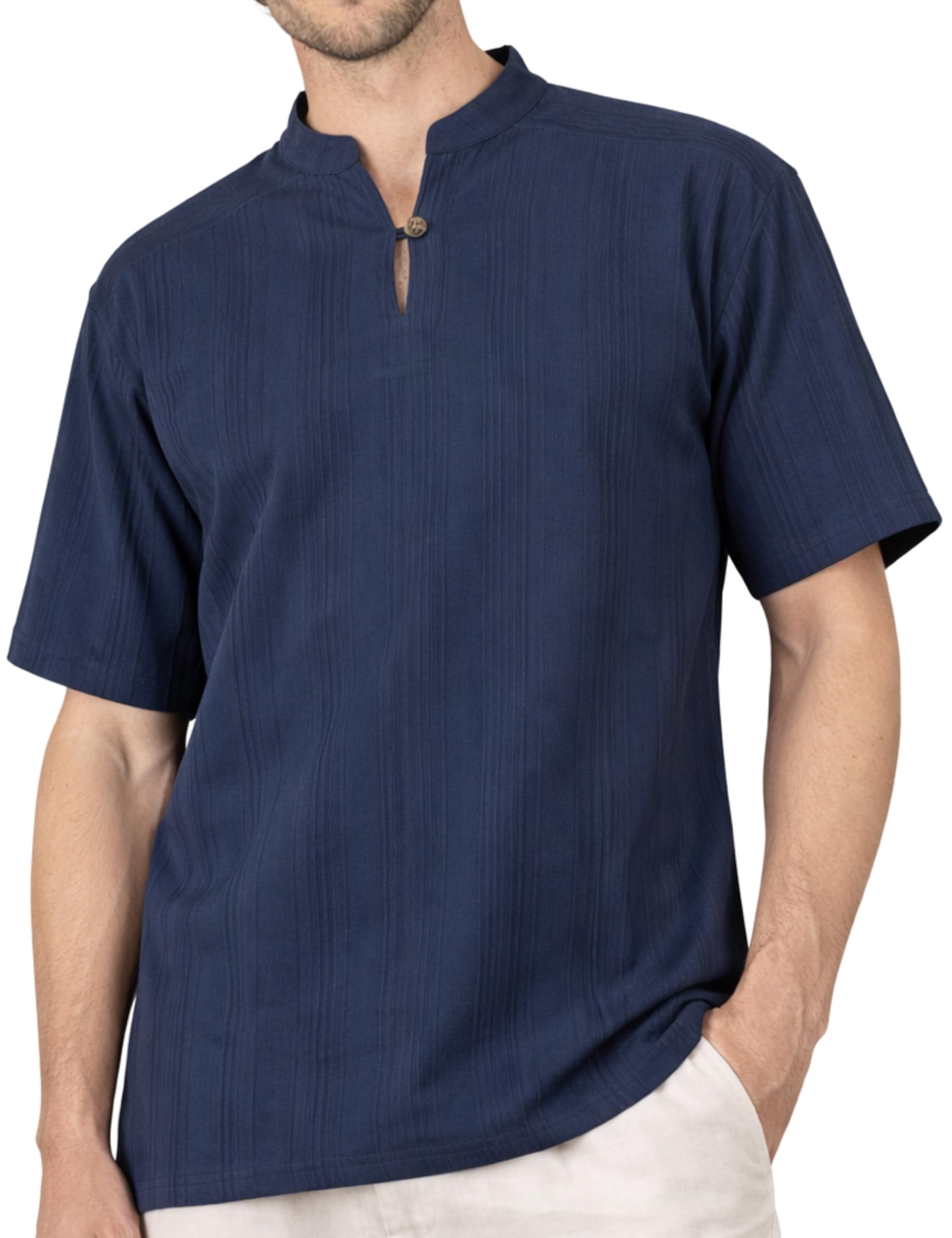 PANASIAM Shirt Ben, Blue, M, Shortsleeve