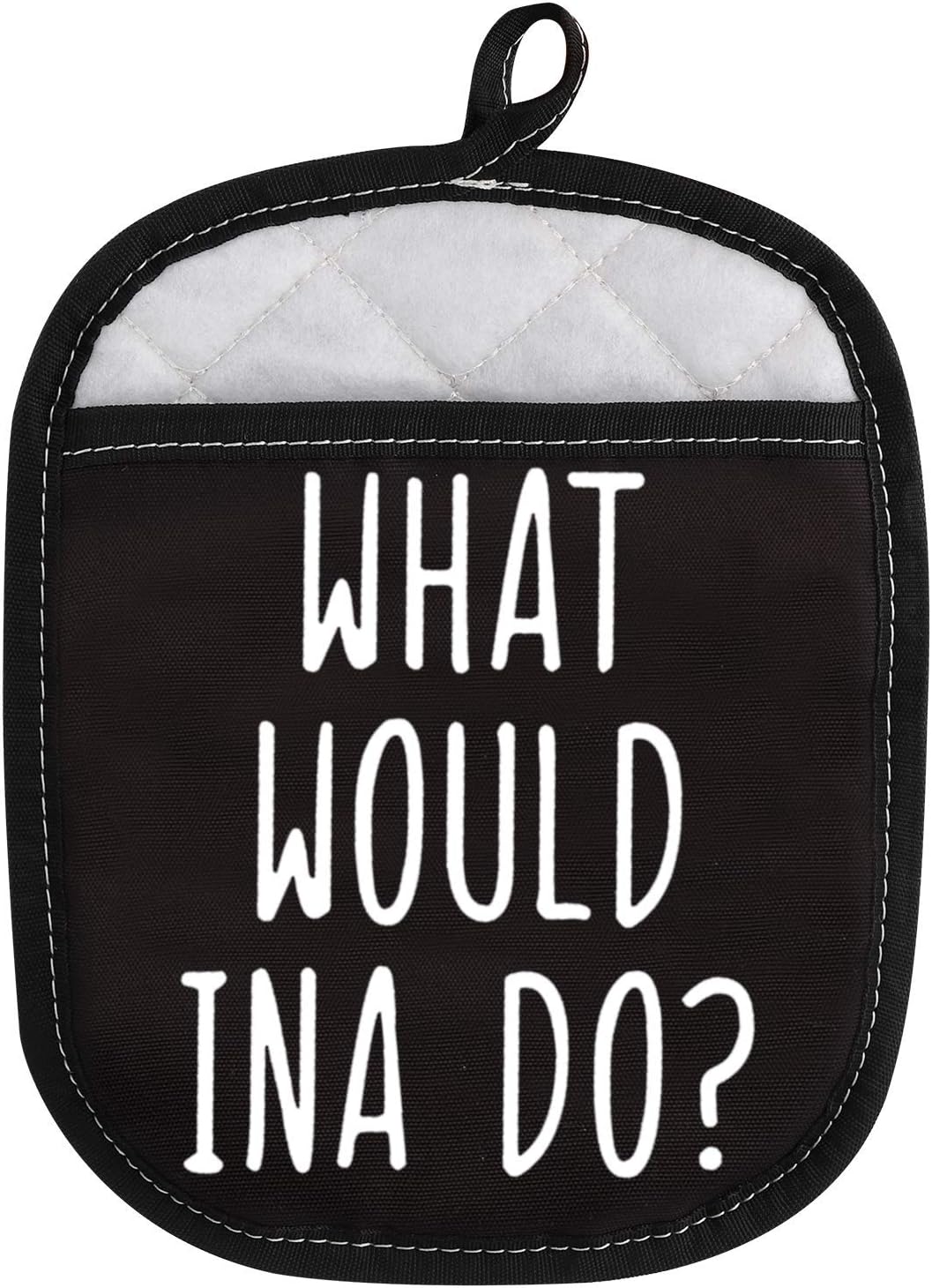 What Would Ina Do Baking Oven Pads Pot Holder with Pocket (What Would INA DO Blue)