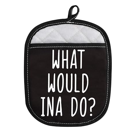 Ina Fans Gift What Would Ina Do Baking Oven Pads Pot Holder with Pocket (What Would INA DO)
