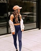 Vista 83 de NexiEpoch - Paquete de 4 leggings suaves para mujer, con bolsillos, control de abdomen y cintura alta, pantalones capri para yoga y ejercicio