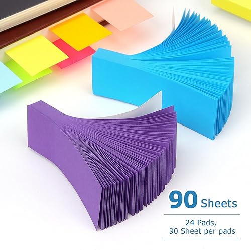 Miniatura 4 de Early Buy Notas adhesivas 1 x 3 notas autoadhesivas 8 colores brillantes 24 blocs, 90 hojasbloc