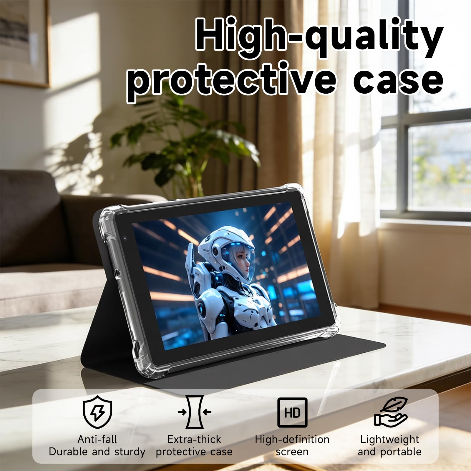 Amazon.com : NOVOJOY 7 Inch Tablet with Case, Android 14 Tablet PC