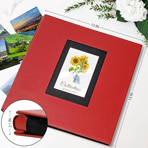 Miniatura 2 de Álbum de fotos de 4 x 6 pulgadas, 600 fotos, cubierta de piel, capacidad extra grande, capacidad para 600 fotos horizontales y verticales de 4 x 6