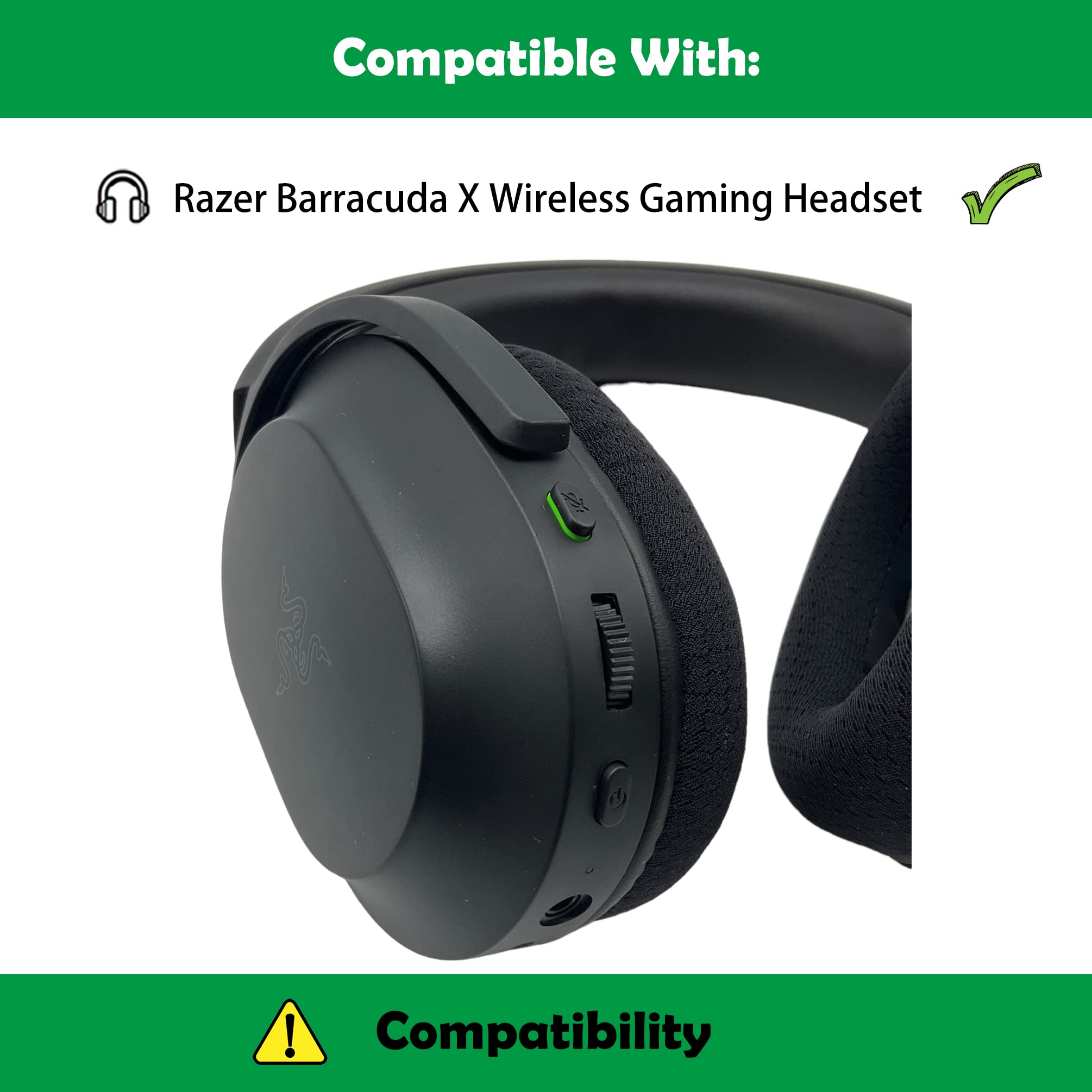 ACCOUTA Prime Replacement Earpads Cushions Compatible with Razer  