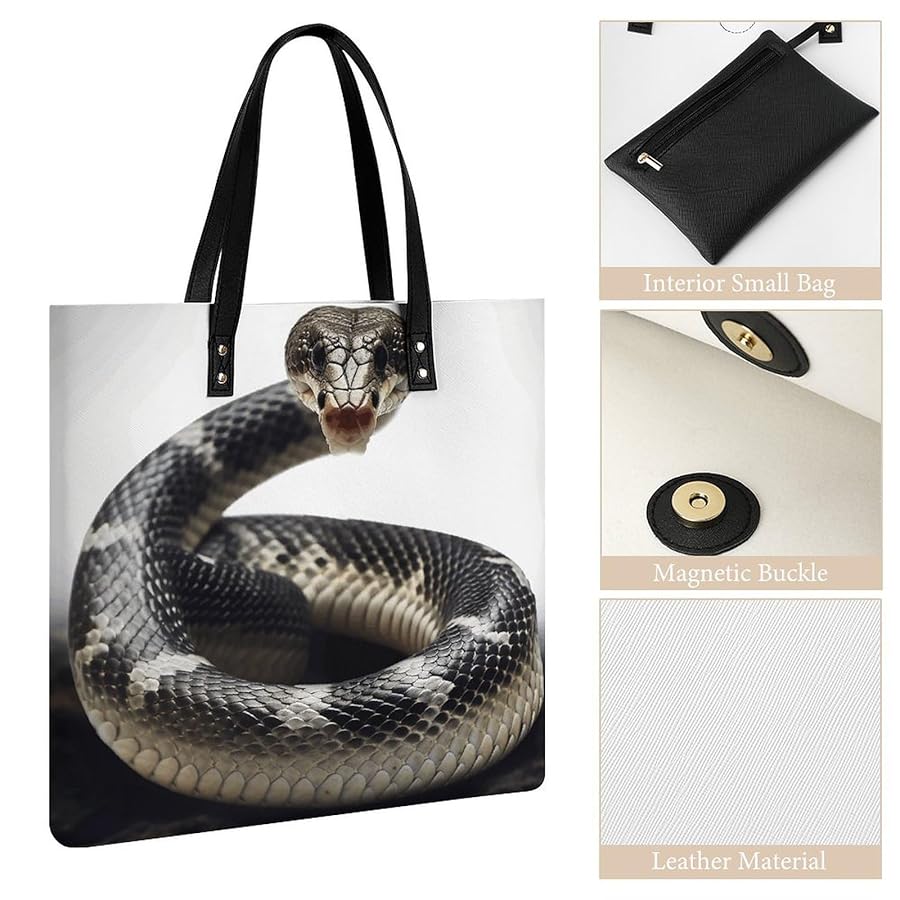 Amazon.com: Faux Leather Hangbag for Women,Cobra Snake Print