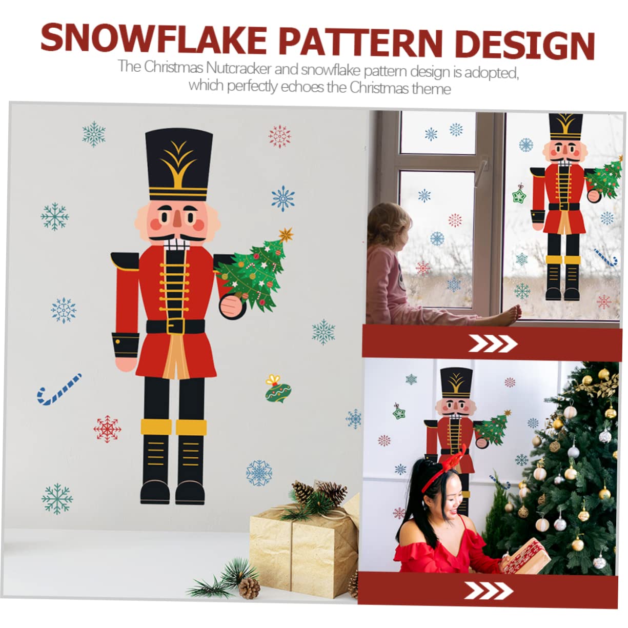 Zerodeko 4 Pz Vetrofanie Natalizie Adesivo Per Vetrina Natalizia La Finestra Di Natale Aggrappa Adesivo Per Finestra Adesivo Decorativo Per Finestre Adesivo Adorabile Di Natale Pvc