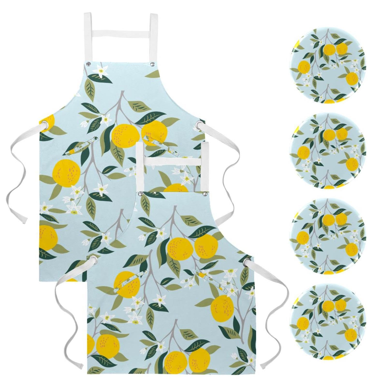 Tablier de serveuse orange idéal pour pâtisserie et bistrot