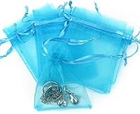 Vista 21 de Boshen 100/200PCS Bolsas de Organza Transparentes para Regalos y Dulces, Bolsas de Malla para Joyas con Cordón a Granel para Favores de Bodas