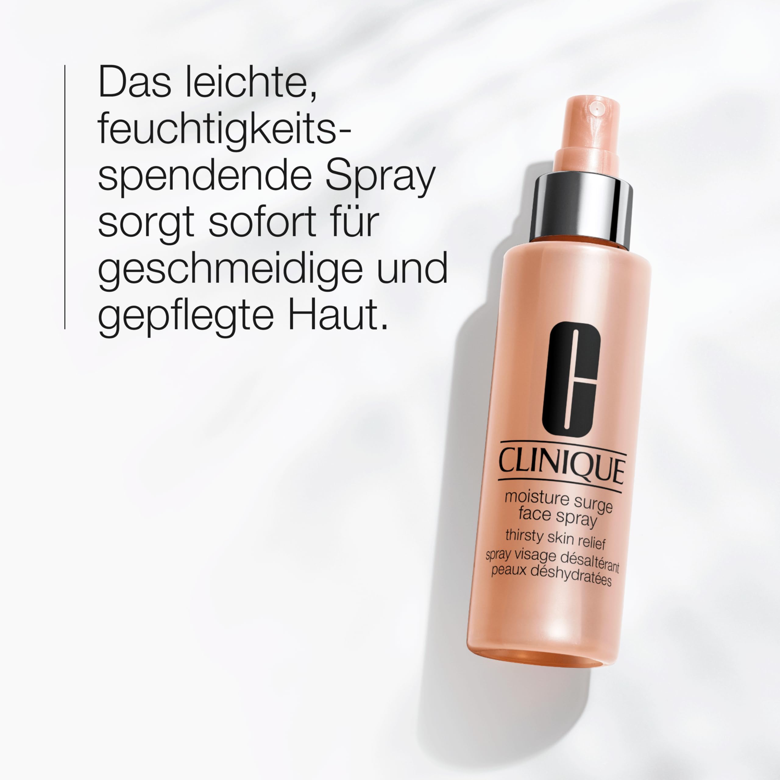 Clinique Moisture Surge™ Face Spray Thirsty Skin Relief | Erfrischendes Feuchtigkeits-Gesichtsspray für sehr trockene bis ölige Mischhaut | Spendet Feuchtigkeit