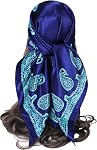 35" Satin Square soie feeling cou écharpe Neckerchief Bandana léger nuit dormant tête écharpes pour femme