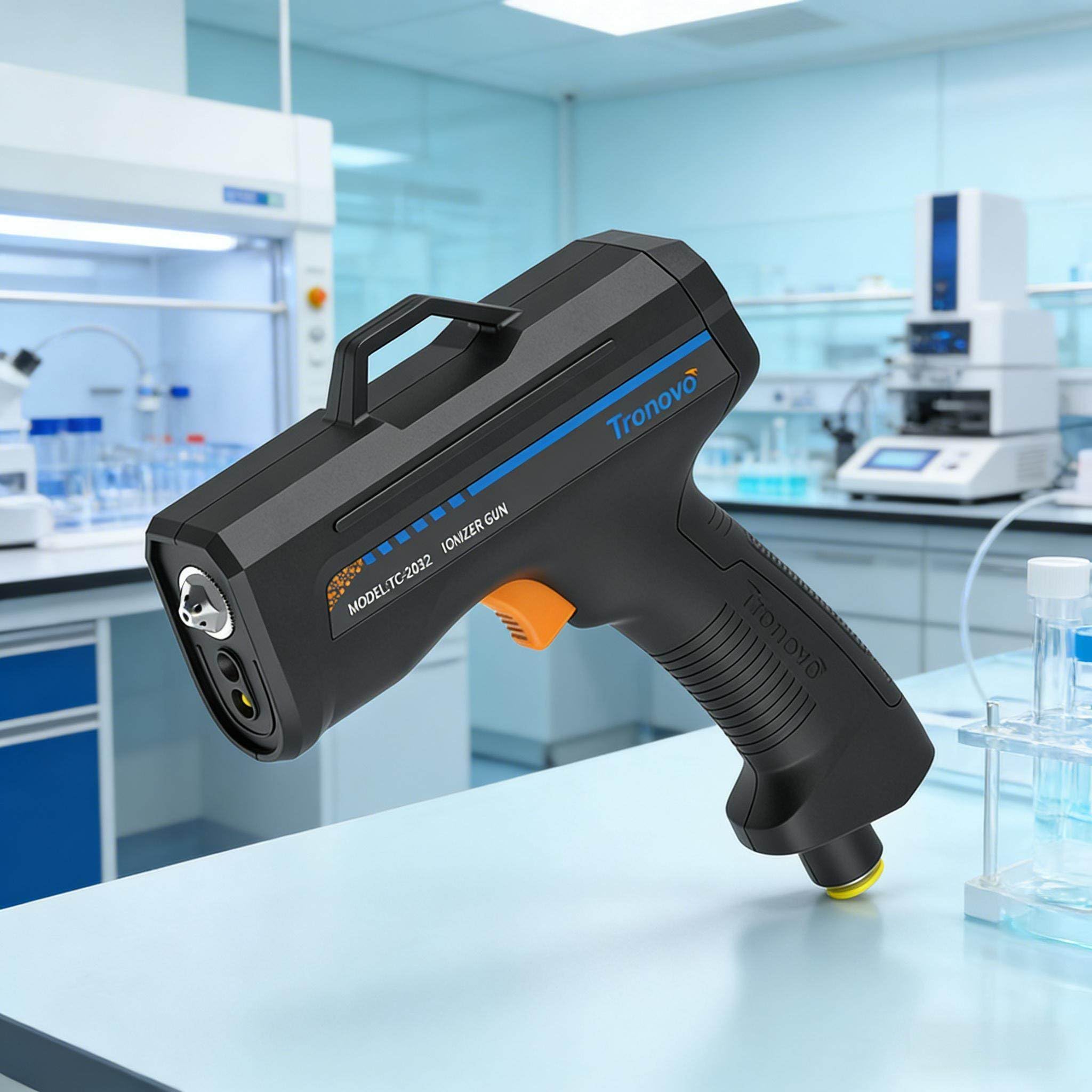 Pistola antiestática, pistola de aire ionizante para eliminación estática, ideal para pintura de automóviles, montaje electrónico, laboratorios, embalaje de película y maquinaria de precisión