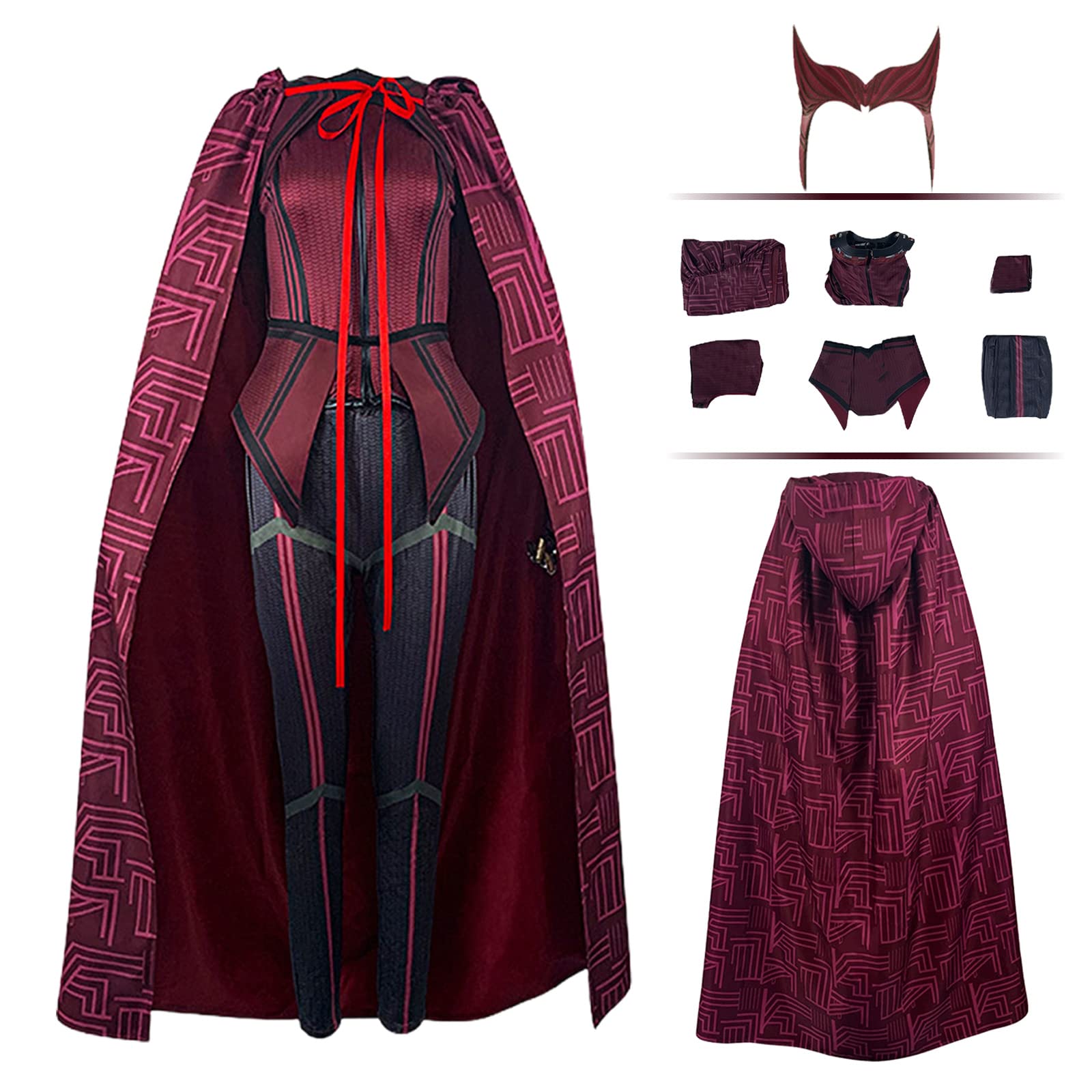 Buy Wanda Maximoff Costume Scarlet Witch Halloween Costume Suit With