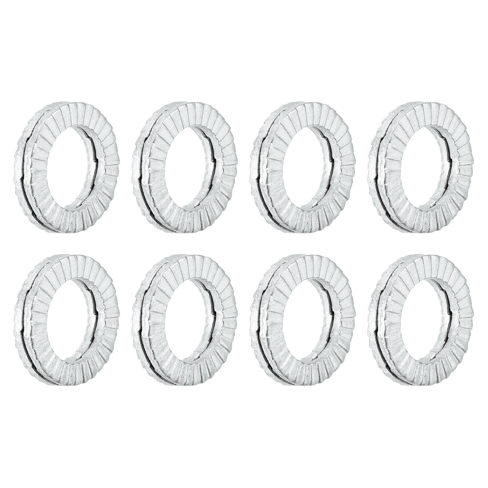 Uxcell Rondelle di bloccaggio a cuneo per bulloni M8, 50 rondelle di sicurezza in acciaio al manganese resistenti alle vibrazioni