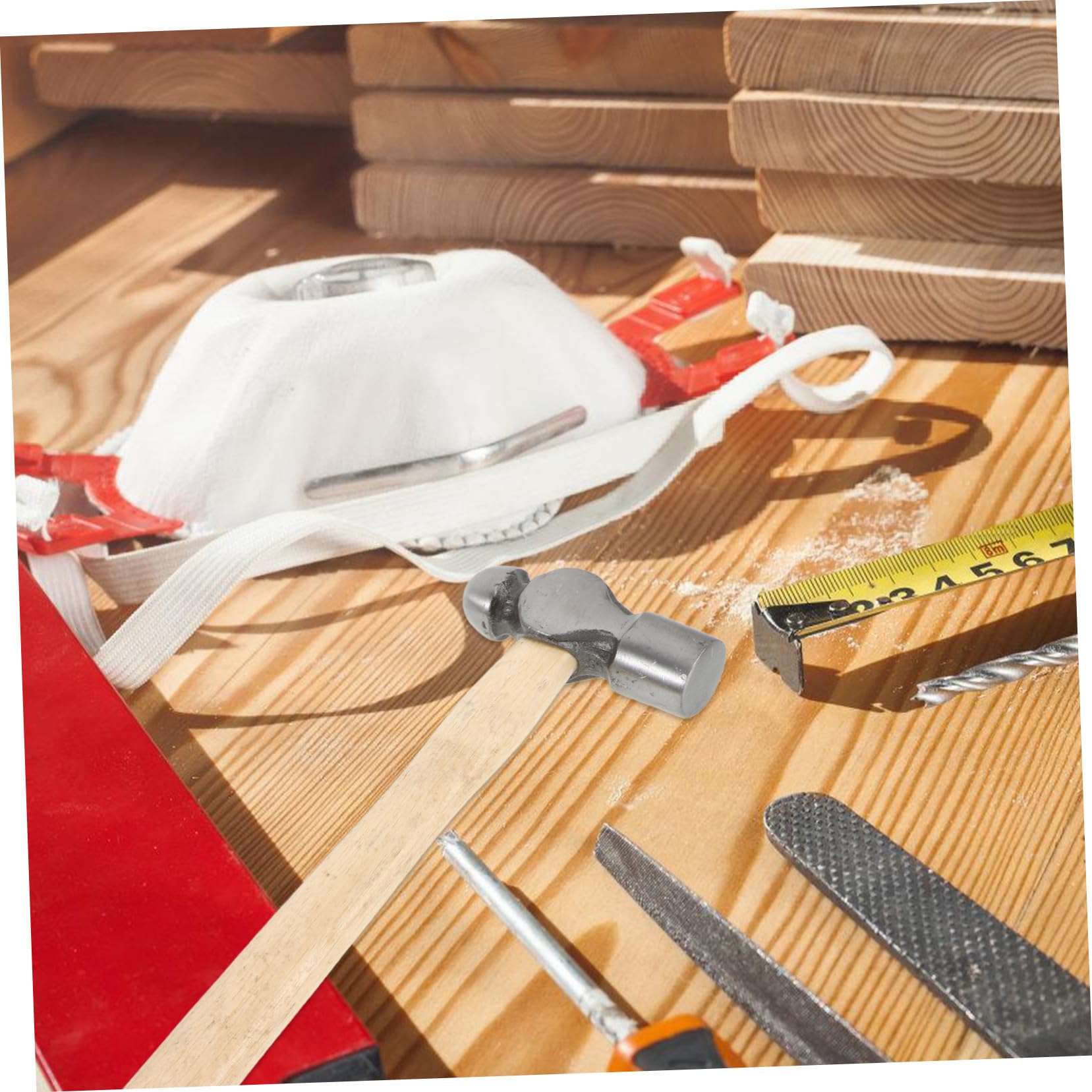 Martillo Encofrador con Mango de Madera Ergonómico Herramienta Multifunción Portátil para Carpinteros y Bricolaje Doméstico Cabeza de Resistente Uso Decoración y Reparaciones