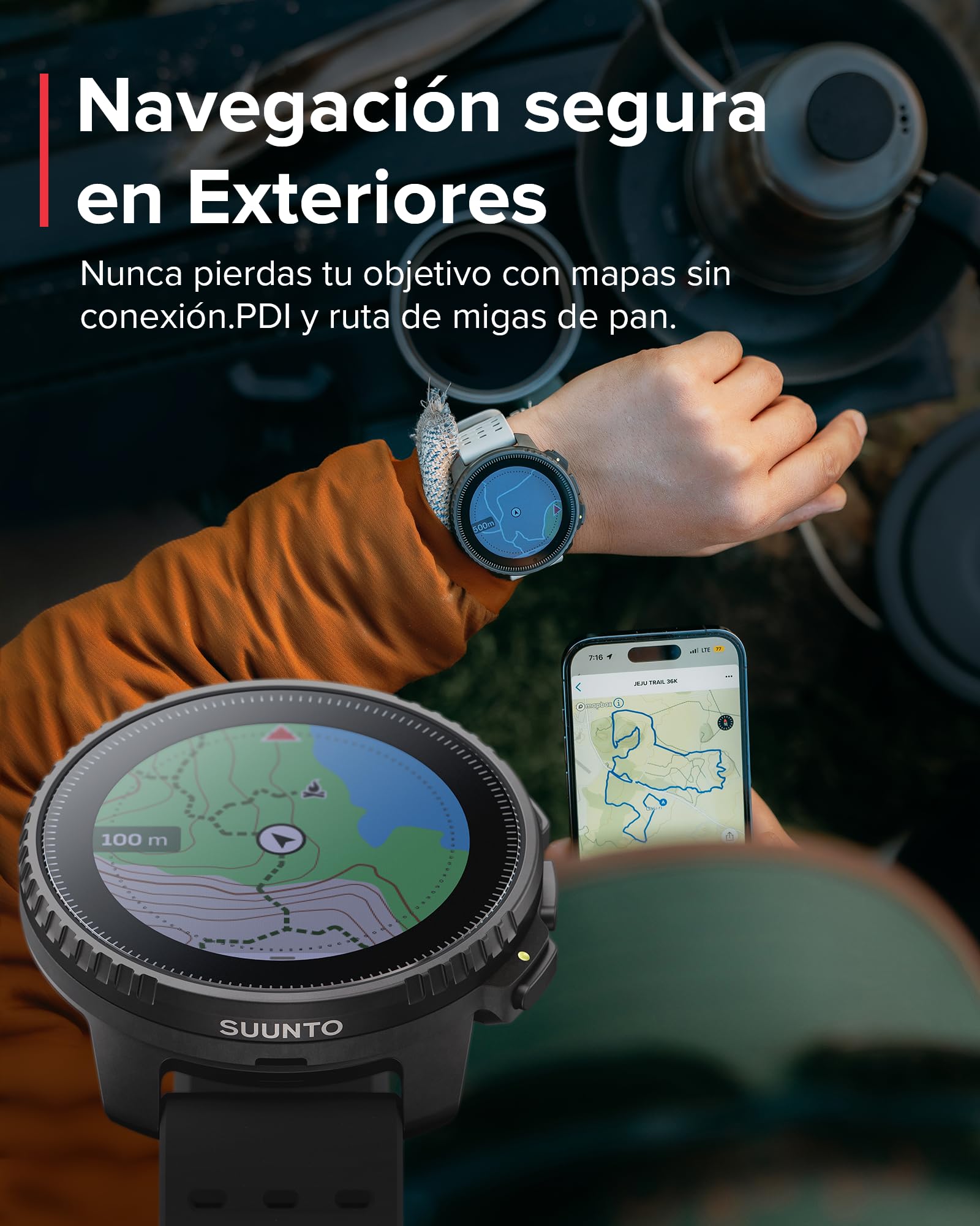 SUUNTO Vertical Reloj Deportivo - Smartwatch GPS, GPS de Doble Frecuencia, Mapas sin Conexión Gratuitos, Autonomía de hasta 50 Días, Carcasa Resistente Militarmente, Resistente al Agua hasta 100m