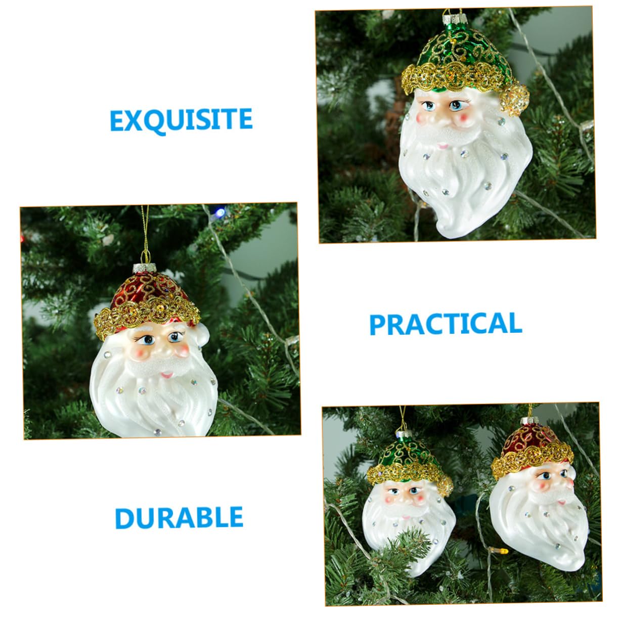 PRETYZOOM 6 Pz ornamenti di babbo natale addobbi per l'albero di natale ornamenti per la testa di babbo natale angeli natalizi angioletti natalizi decorazioni casa ciondolo a tema natalizio