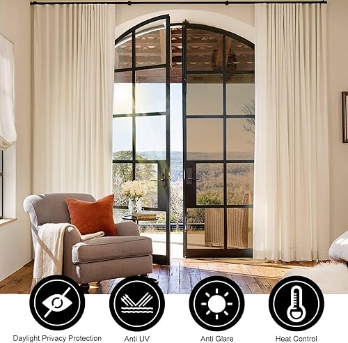 Miniatura 5 de DKTIE Película de privacidad para ventana, espejo unidireccional con herramientas de instalación, película de privacidad para ventana, no se ve