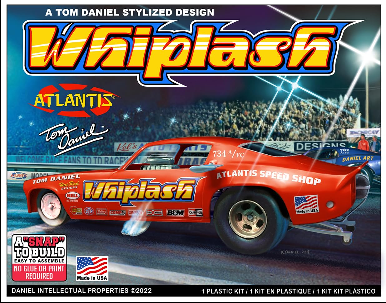 Atlantis Toy & Hobby INC. Snap Tom Daniel Whiplash Funny Car 132 AANM8276 Plastic Models Other Misc