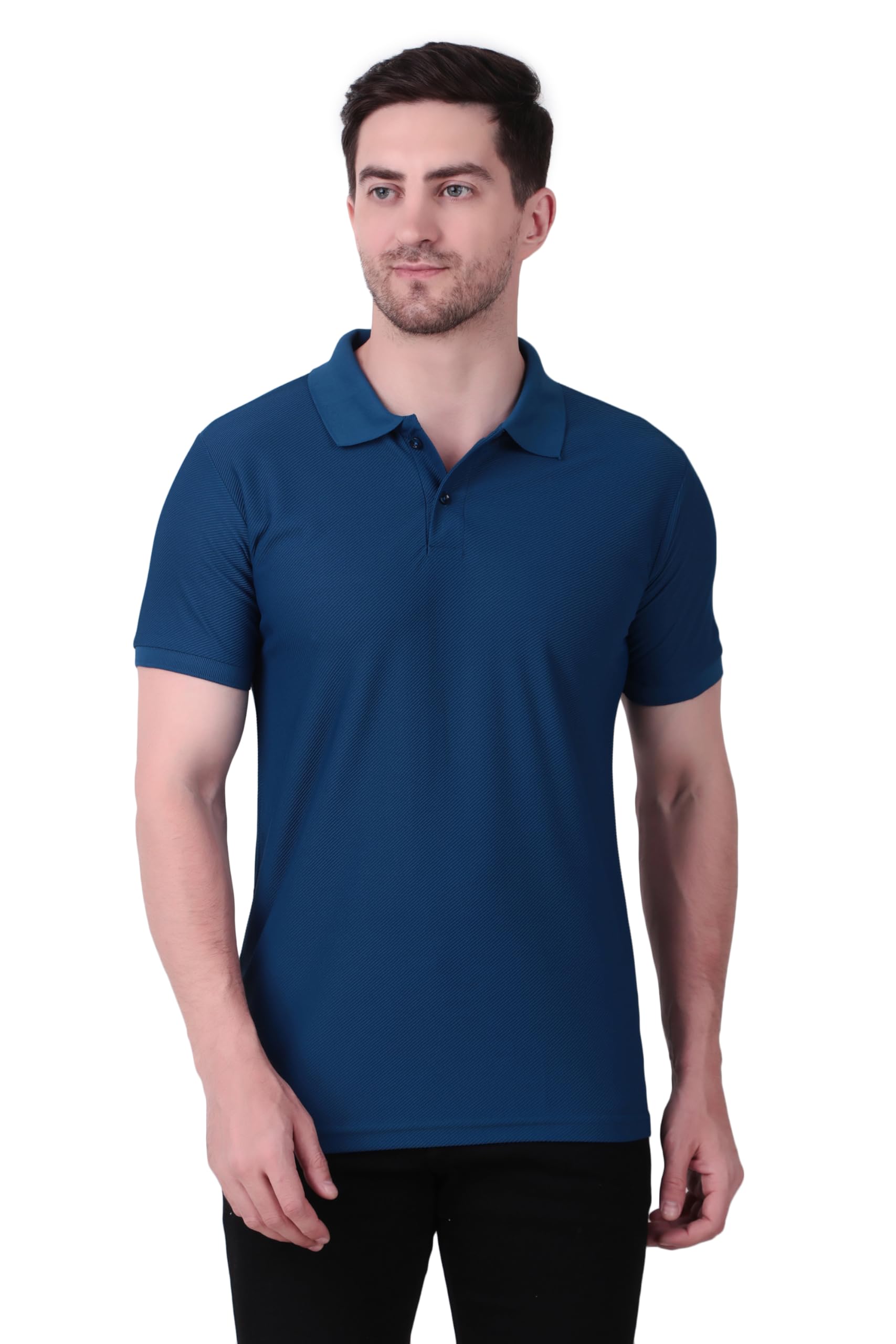 ctmkids CTM Men's Polo Half Sleeves Polyster Solid T-Shirt | Collar T-Shirt-picture-2