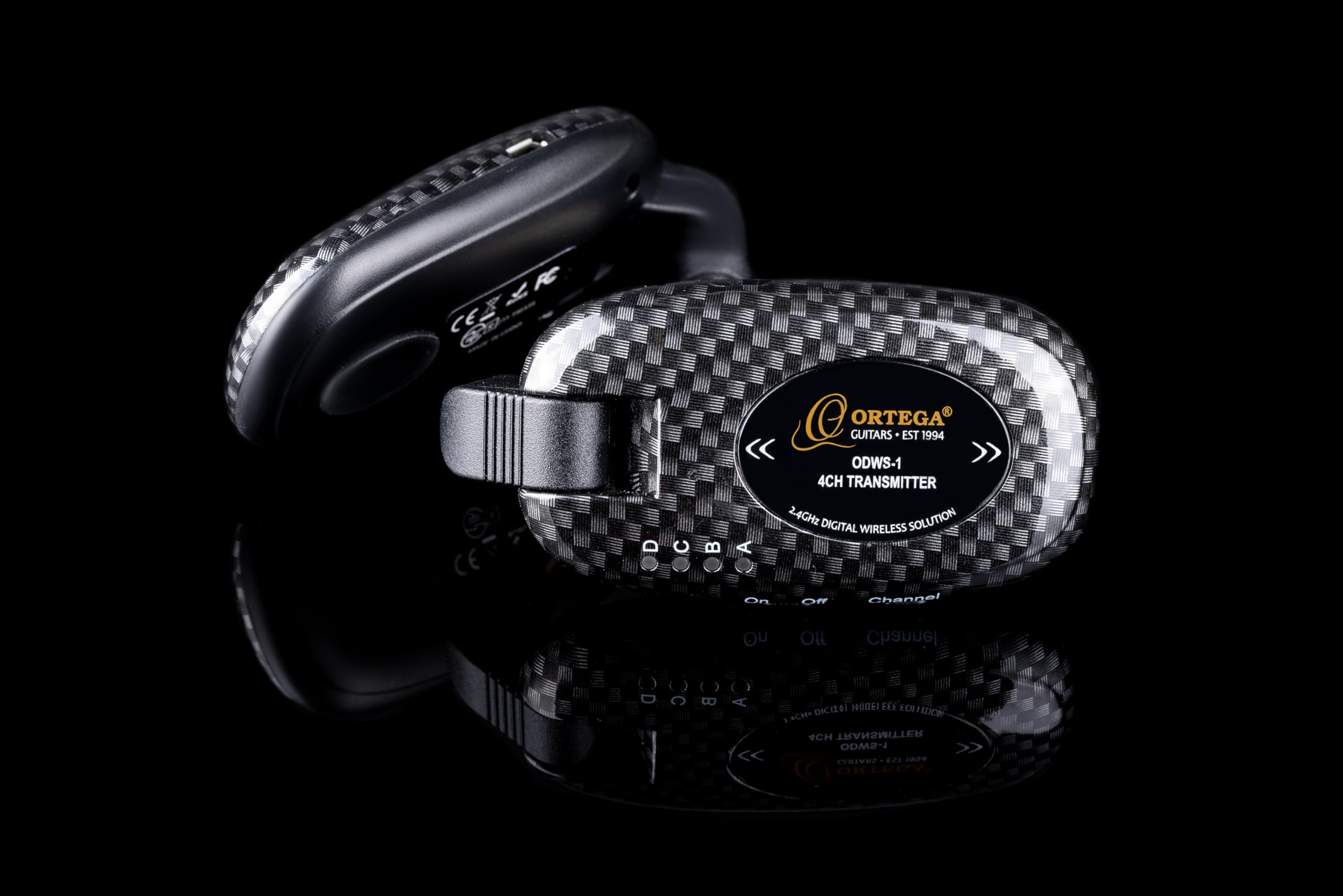 ORTEGA - Sistema digitale wireless a 4 canali, 2,4 GHz, ricaricabile, con cavo USB (ODWS-1CAR)