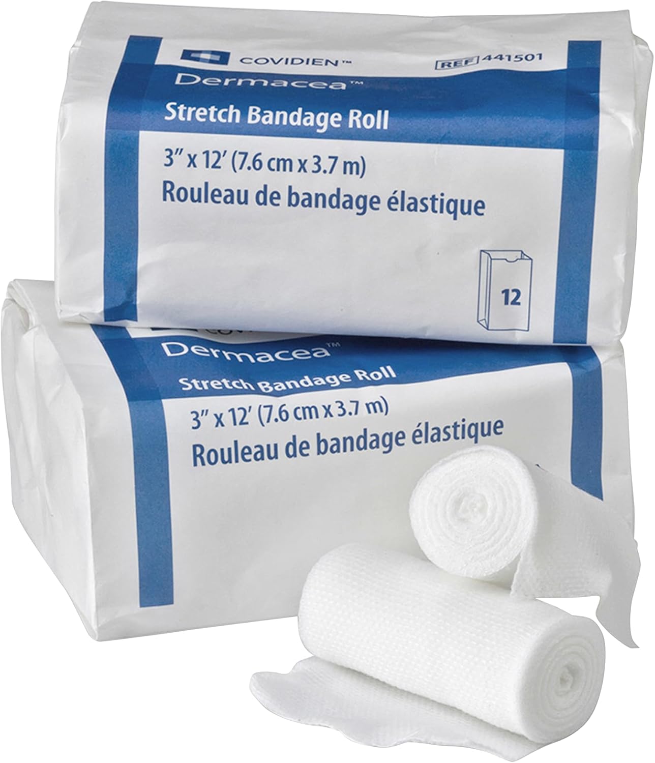 Cardinal Health™ Dermacea™ Stretch Gauze Bandage Roll, Sterile, 2IN X 4.1YRD, 1 Ply, 441504, Case of 96