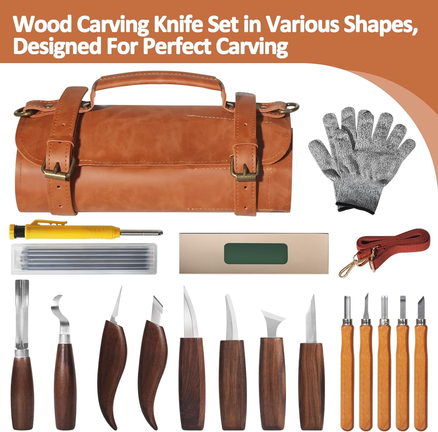 Beavercraft Kit de sculpture sur bois avec poignée pratique