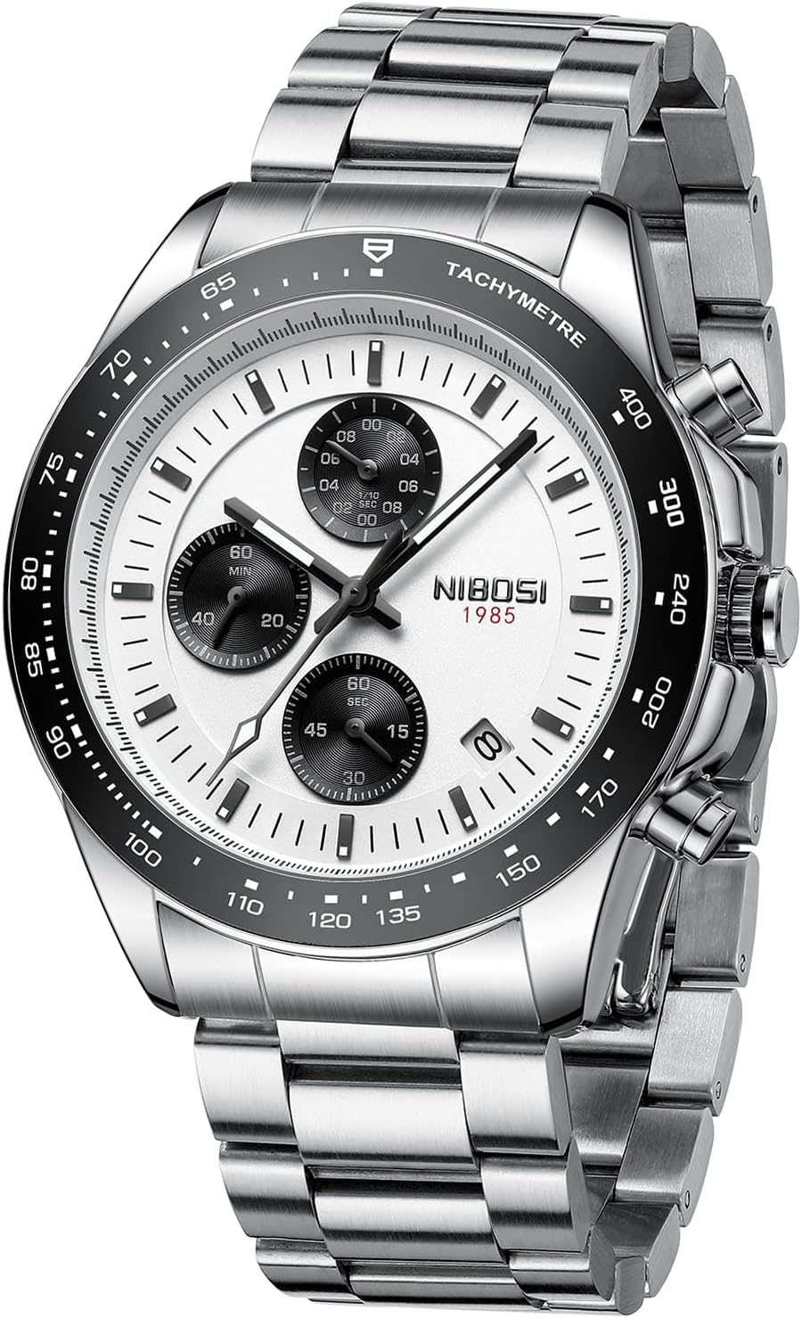 NIBOSI Mens Watches Analog Chronograph Watch with Calendar Waterproof Leather Band Men's Wrist Watches Vintage Classic Dainty Dress Designer Quartz Watches for Men