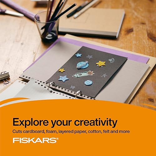 Miniatura 6 de Fiskars Tijeras para estudiantes, color azul (7 pulgadas)