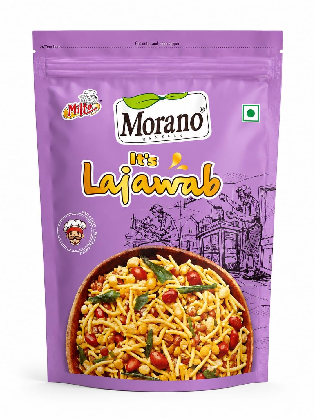 Morano Namkeen It's Lajawab Mix | Crispy & Spicy Indian Snack 400g | Tasty Tea Time Namkeen-image-11