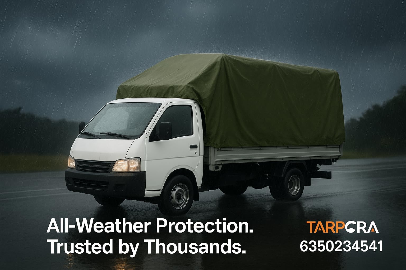 Heavy Duty Canvas Tarpaulin 600 GSM – 100% Water Repellent, UV Resistant, Tearproof, Multipurpose Truck, Garden, Construction & Outdoor Cover with Reinforced Eyelets (Grey, 6 X 6 FT) — Amazon image 4