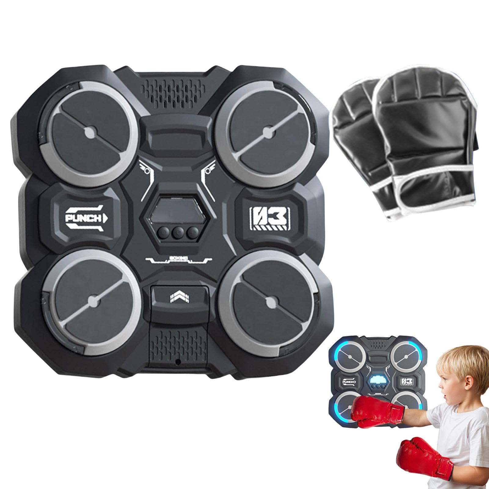 Punzonatrice musicale, regolabile Smart Music Boxing Workout Machine, Punzonatrice Musica Boxe per Indoor Home Fitness, Adulti e Bambini