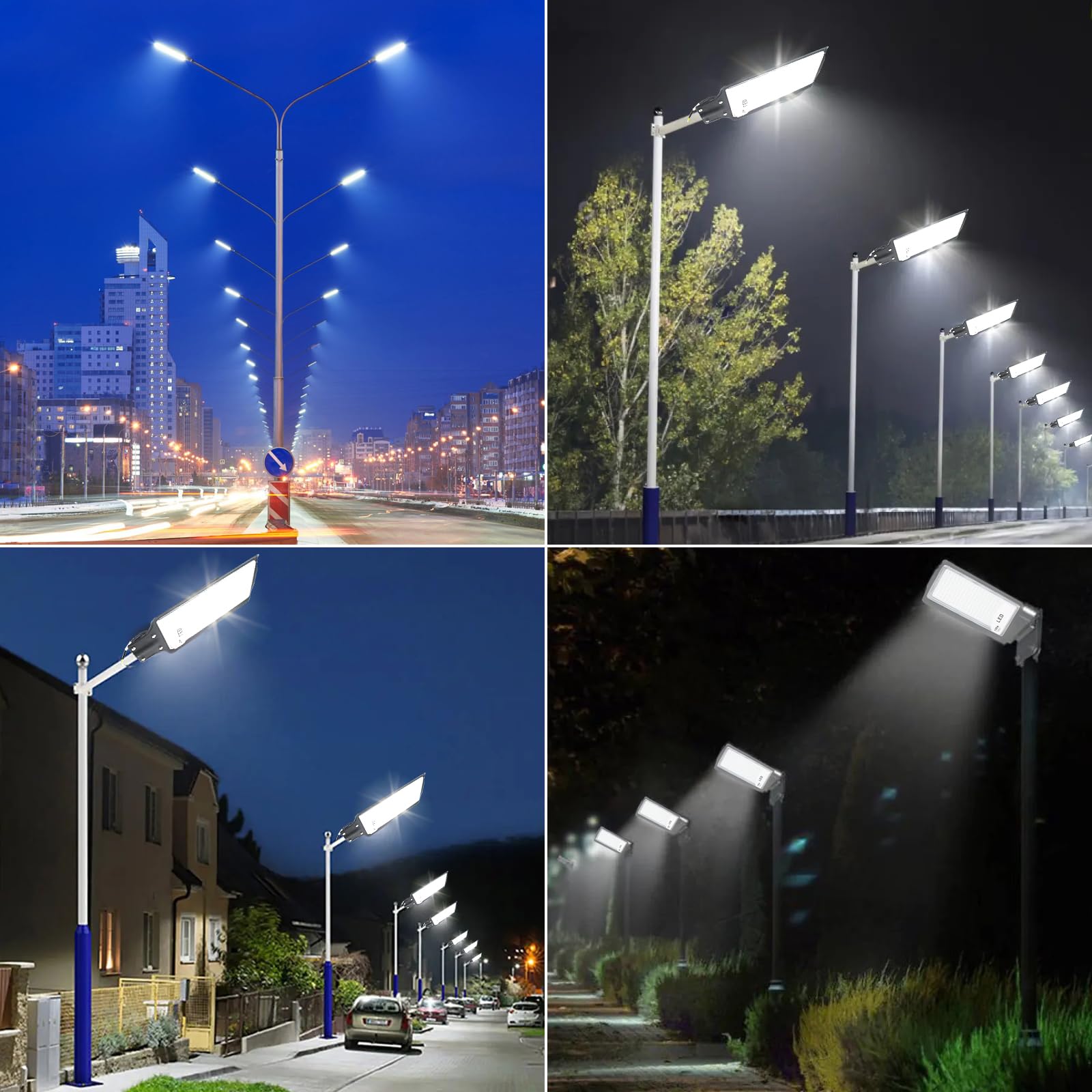 CREATESTAR Farola LED para Exterior 150W, Blanco Frío 6500K, Iluminación de Seguridad Impermeable IP66 para Jardín, Patio, Caminos