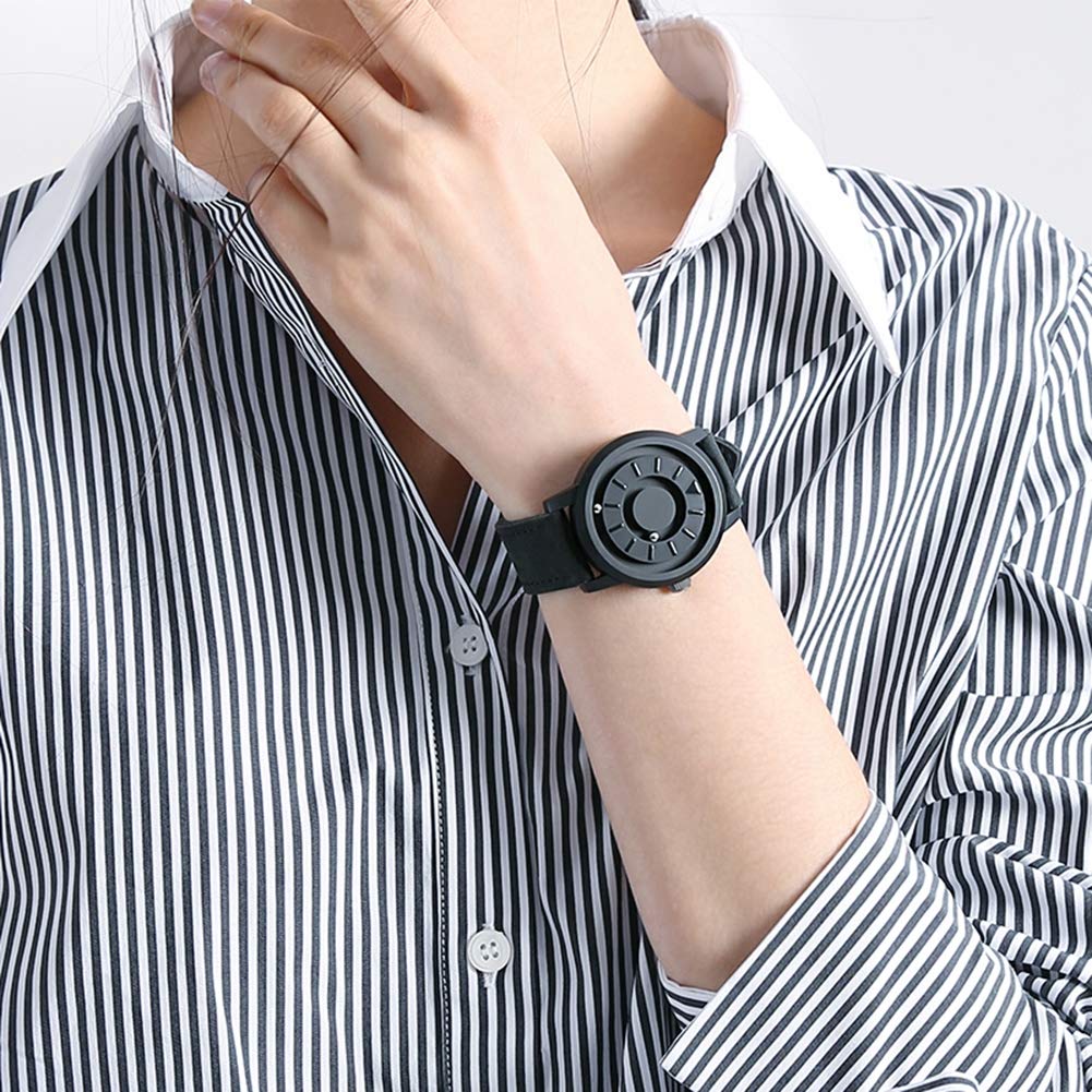 Orologio sportivo magnetico da polso rotondo con orologio sportivo da uomo, per uomini e donne