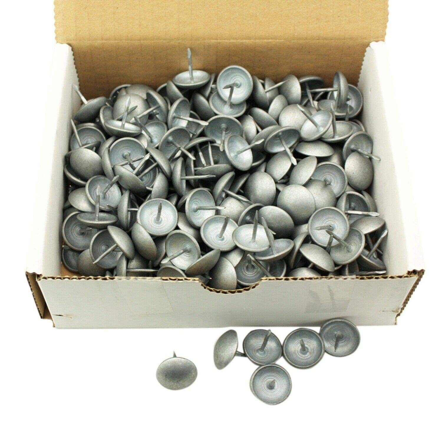 C.S. Osborne 250 Pcs 3/4" Dia Zinc Plated Matte Pewter Nails #6987-ZPM Tacks