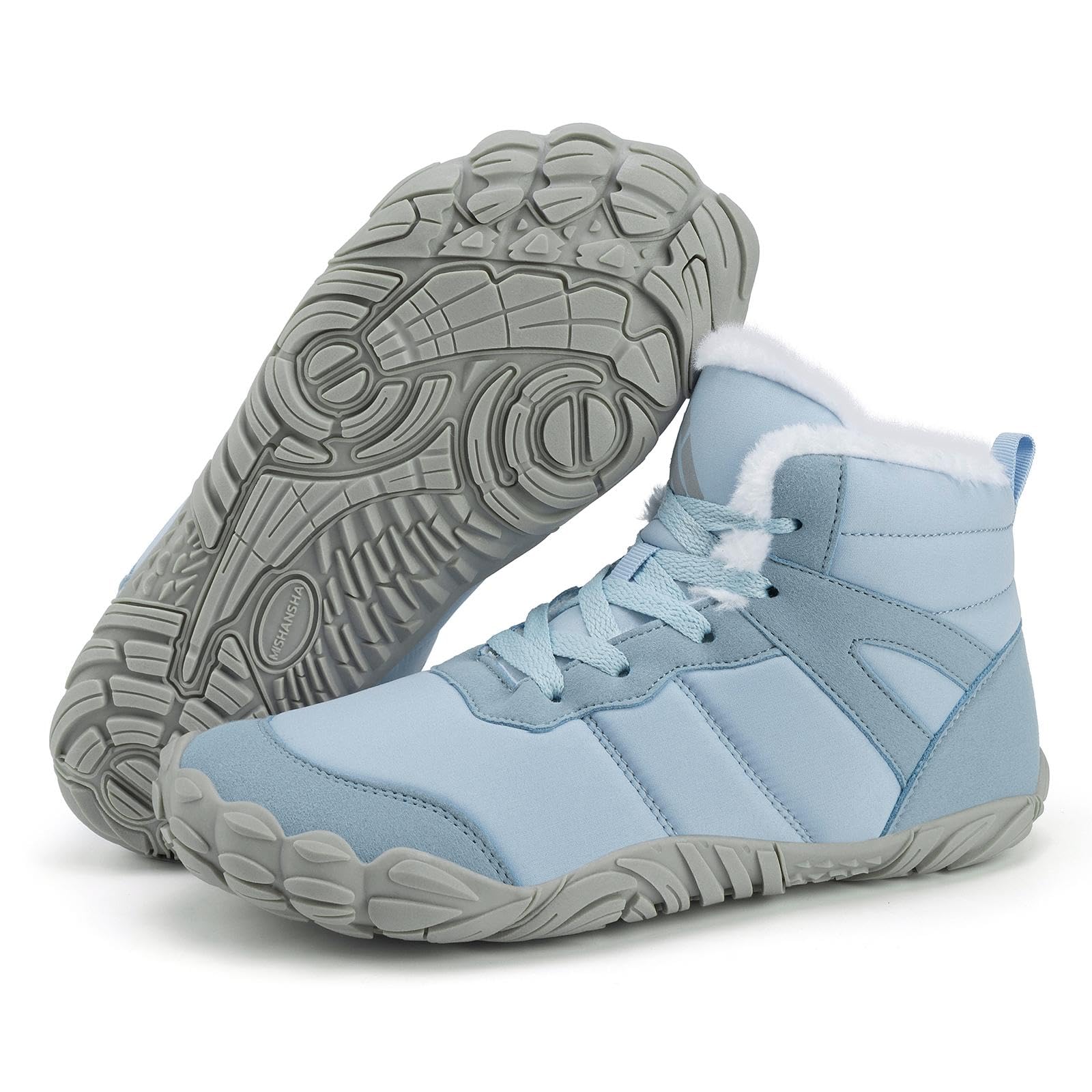 Mishansha Barefoot Botas Invierno con Puntera Ancha - Cómodas Cálidos Antideslizantes, Unisex-Adulto