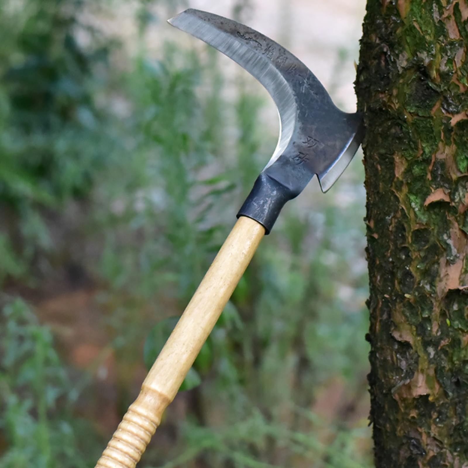 Général Acier au Manganèse Tondeuse Faucille Métal Durable Outil de Coupe Ménage Agricole Outils Multifonctionnel Double Faucheuse pour Outils de Jardin (A)