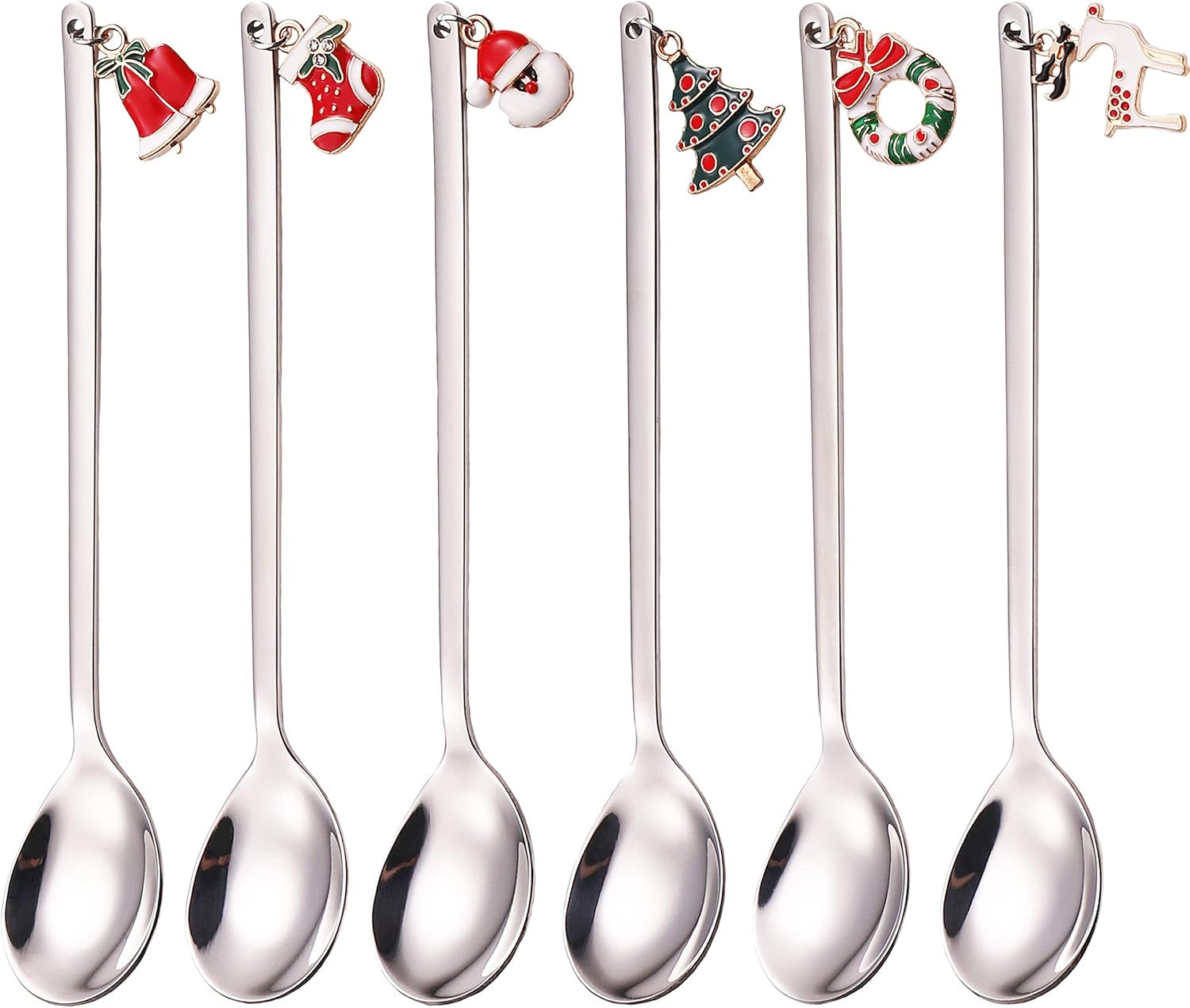 Christmas Coffee Tea Spoons, 6 PCS Christmas Coffee