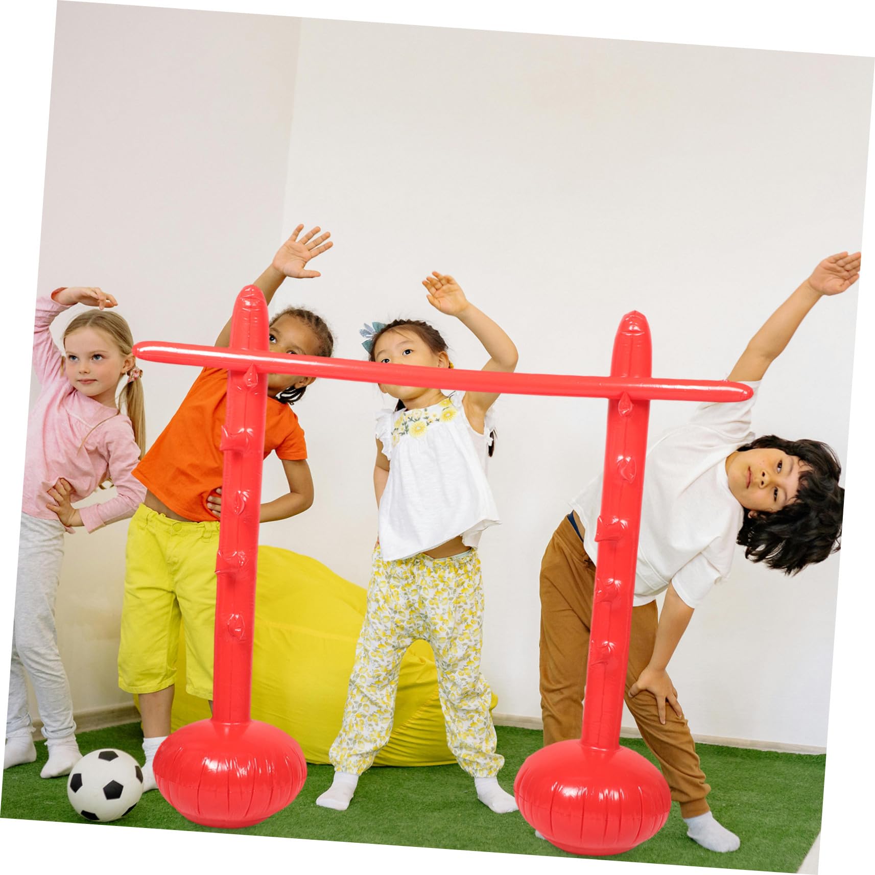 Poste de Salto Inflable Rojo de Plástico para Fiestas y Actividades