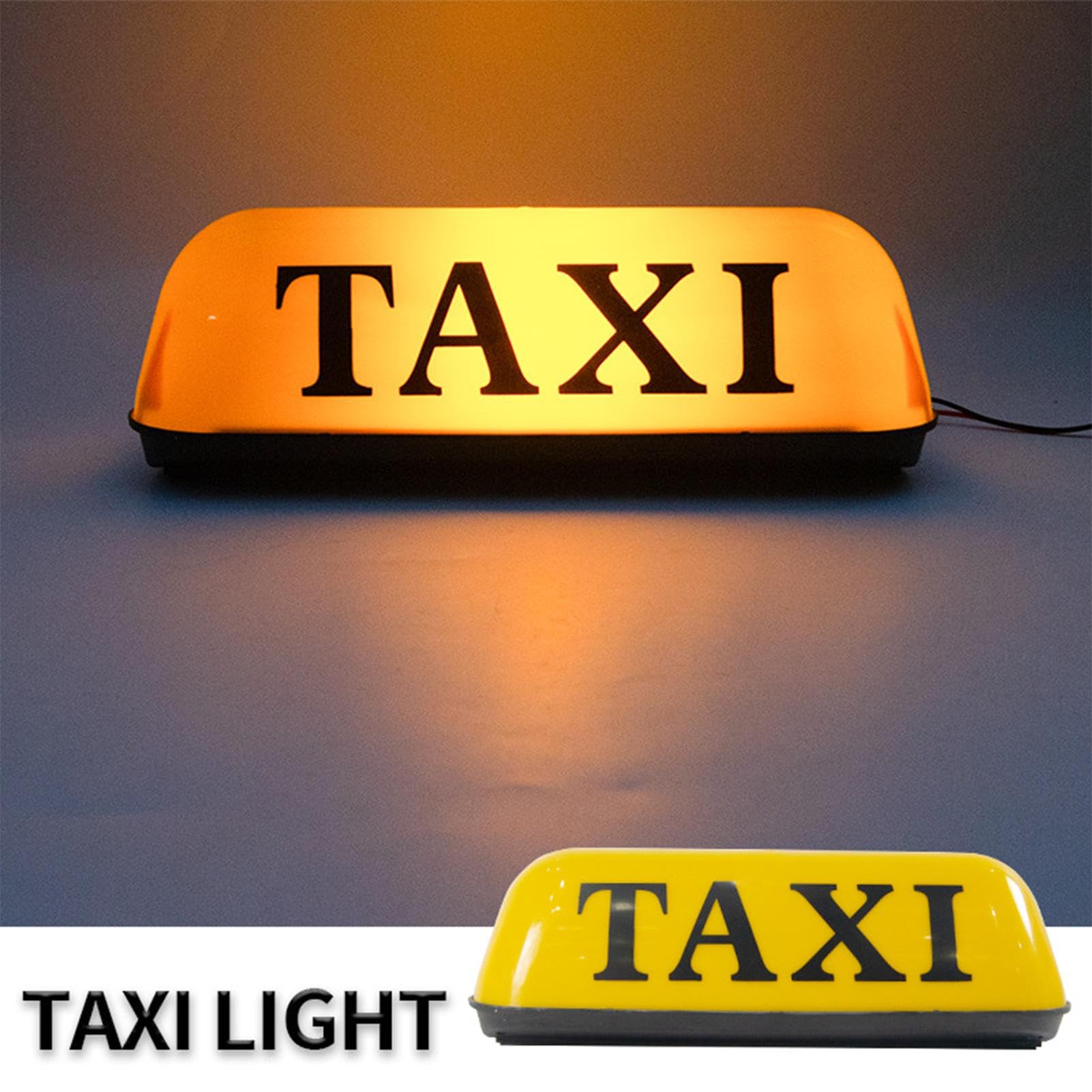 Insegna magnetica per taxi: insegna pubblicitaria per taxi, luce a cupola per taxi | Insegna per tetto taxi vintage con luci a LED, insegna per lampada da tetto per taxi per auto ad alta visibilità, l